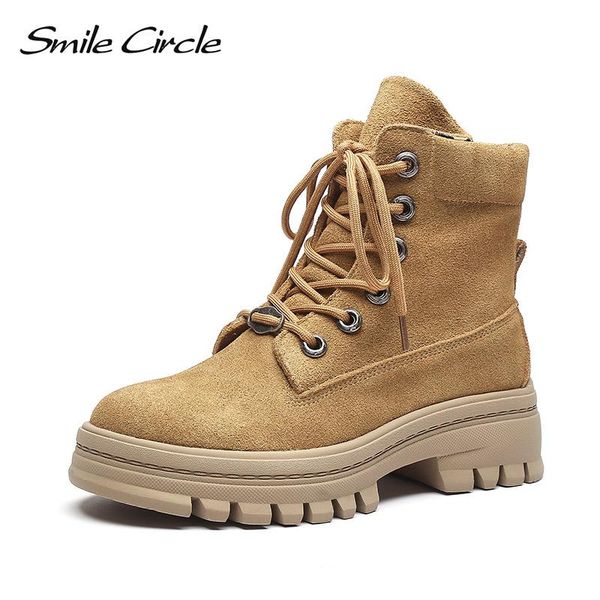 smile circle ankle boots women leather shoes autumn winter fashion platform shoes round toe ladies boots, Black
smile circle ankle boots women leather shoes autumn winter fashion platform shoes round toe ladies boots, Black