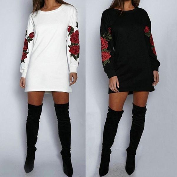 women's hoodies & sweatshirts autumn long sleeve floral embroidery women pullovers black and white sweatshirt
women's hoodies & sweatshirts autumn long sleeve floral embroidery women pullovers black and white sweatshirt