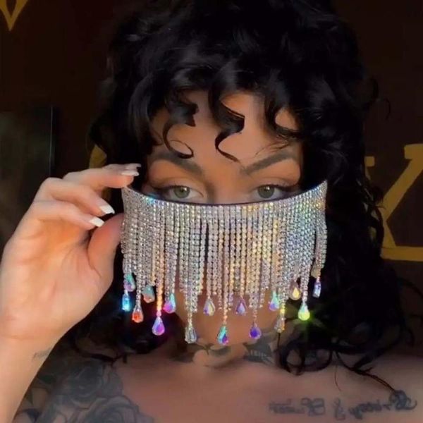 sunglasses luxury rhinestone tassel chain glitter uv400 goggle for women men fashion punk party glasses eyewear, White;black
sunglasses luxury rhinestone tassel chain glitter uv400 goggle for women men fashion punk party glasses eyewear, White;black