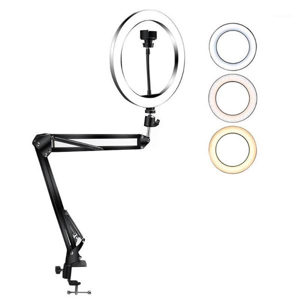 26/20/18/16cm ring light with desk long arm phone holder 3 color 3200-5500k remote control video live pgraphy selfie light1
26/20/18/16cm ring light with desk long arm phone holder 3 color 3200-5500k remote control video live pgraphy selfie light1