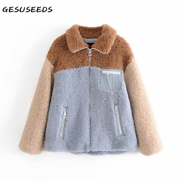 women's fur & faux coat casual turn down collar jacket women long sleeve teddy basic zip up oversized patchwork winter, Black
women's fur & faux coat casual turn down collar jacket women long sleeve teddy basic zip up oversized patchwork winter, Black