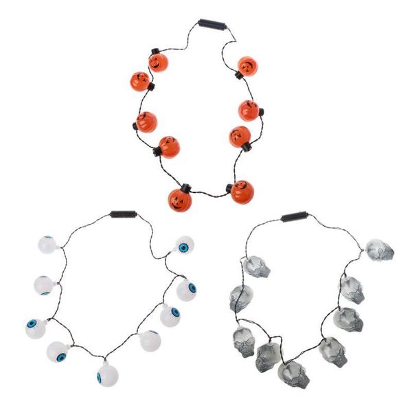 LED Light Up Halloween Pumpkin Skull Lantern Glow In Dark Necklace Party Favors, Silver
LED Light Up Halloween Pumpkin Skull Lantern Glow In Dark Necklace Party Favors, Silver