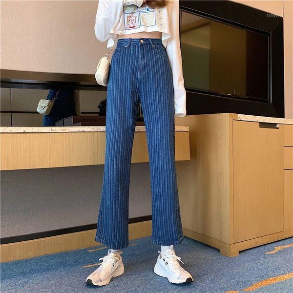 high waisted jeans women harajuku vintage leisure all-match teens flare denim trousers autumn spring trendy bf style femme jean1, Blue 
high waisted jeans women harajuku vintage leisure all-match teens flare denim trousers autumn spring trendy bf style femme jean1, Blue