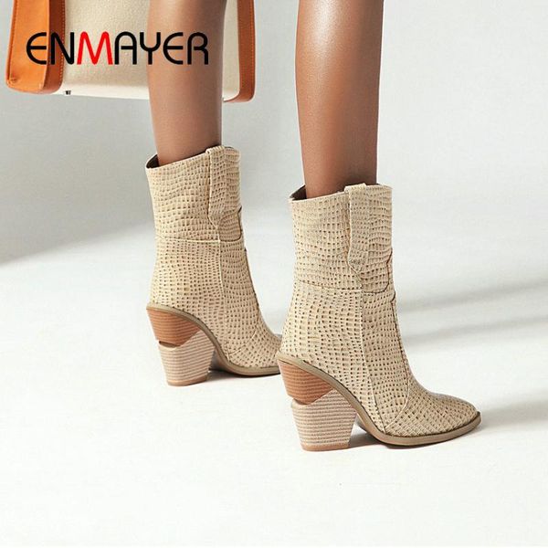 boots enmayer 2021 basic pointed toe crocodile grain spike heels winter shoes women womens zip animal prints ankle 34-43, Black
boots enmayer 2021 basic pointed toe crocodile grain spike heels winter shoes women womens zip animal prints ankle 34-43, Black