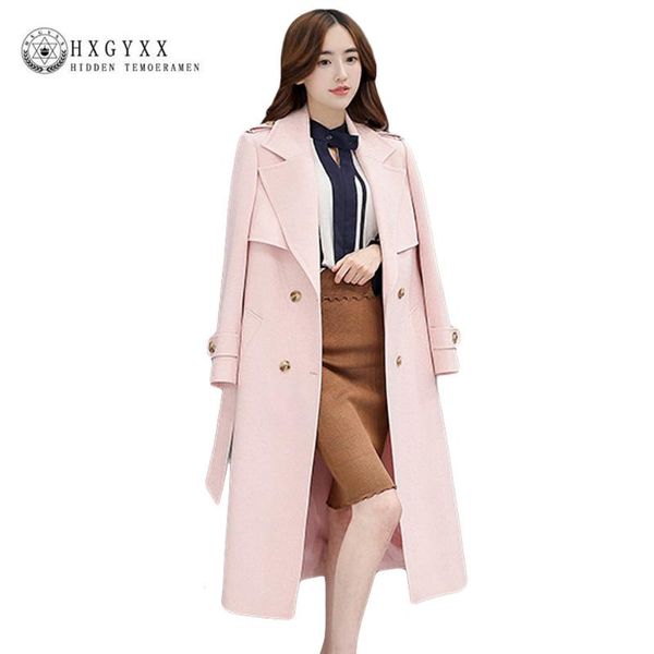 women's trench coats spring pink woman oversize coat 2021 long casual single breasted cotton turn-down collar femme outwear ok059, Tan;black
women's trench coats spring pink woman oversize coat 2021 long casual single breasted cotton turn-down collar femme outwear ok059, Tan;black