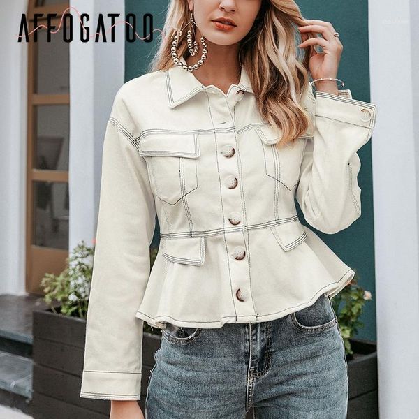 affogatoo elegant ruffle cotton button women jacket coat casual long sleeve autumn female outwear high waist office ladies coat1, Black;brown
affogatoo elegant ruffle cotton button women jacket coat casual long sleeve autumn female outwear high waist office ladies coat1, Black;brown