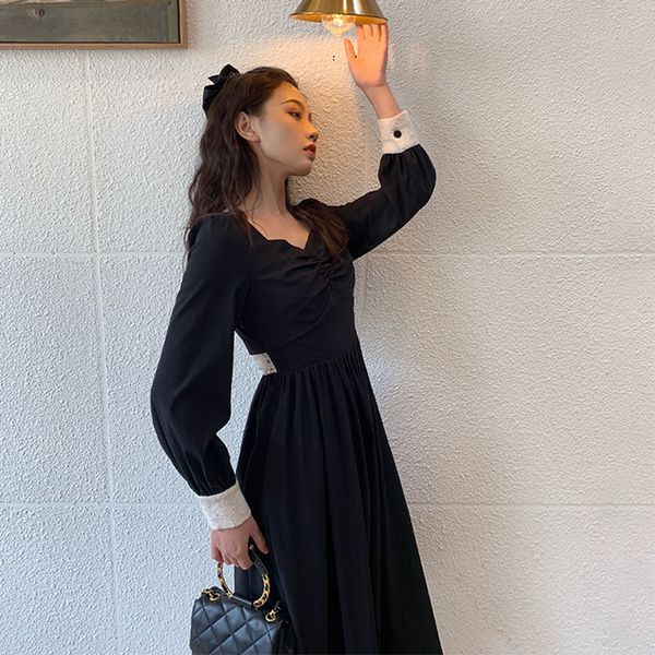2021 new full sleeve fairy gothic black women wedding party dress 2021 korean one-piece spring long clothing ladies new 6h0i, Black;gray
2021 new full sleeve fairy gothic black women wedding party dress 2021 korean one-piece spring long clothing ladies new 6h0i, Black;gray