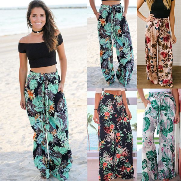 summer fashion printed lace-up pocket womens pants wide-legged pants 101208, Black;white
summer fashion printed lace-up pocket womens pants wide-legged pants 101208, Black;white
