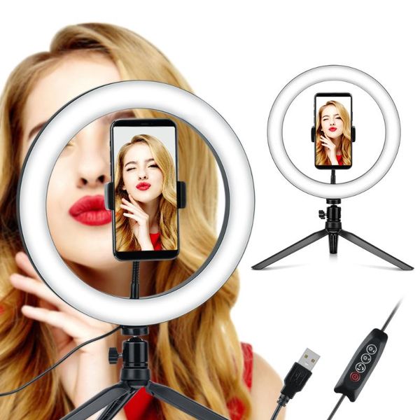 flash heads 10inch 26cm led ring light po studio live camera pography dimmable video makeup selfie + tripod phone holder
flash heads 10inch 26cm led ring light po studio live camera pography dimmable video makeup selfie + tripod phone holder