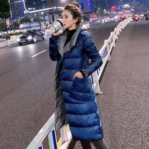 fitaylor women double sided down long jacket winter double breasted warm parkas white duck down coat c1204, Black
fitaylor women double sided down long jacket winter double breasted warm parkas white duck down coat c1204, Black