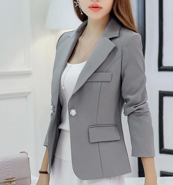 2020 new women's blazer autumn slim suits solid color short coats long sleeve slim small suit female office overcoat quality top, White;black
2020 new women's blazer autumn slim suits solid color short coats long sleeve slim small suit female office overcoat quality top, White;black