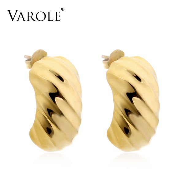 varole threaded stainless steel hoop gold silver color circle drop earrings for women jewelry brincos
varole threaded stainless steel hoop gold silver color circle drop earrings for women jewelry brincos