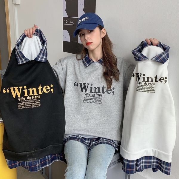 2021 new fake winter fall of two velo-lined parts quilted female sweater korean stay home sweet season mekc, Black
2021 new fake winter fall of two velo-lined parts quilted female sweater korean stay home sweet season mekc, Black