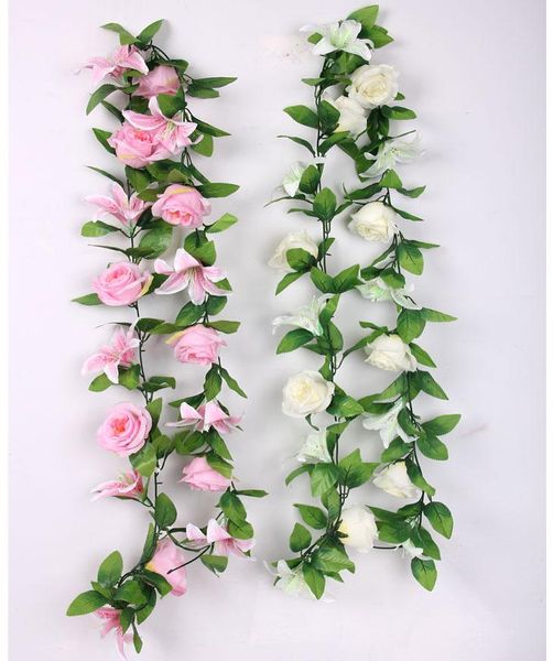decorative flowers & wreaths 2pcs 6.8feet artificial lily rose flower ivy garland silk vine greenery for wedding home
decorative flowers & wreaths 2pcs 6.8feet artificial lily rose flower ivy garland silk vine greenery for wedding home