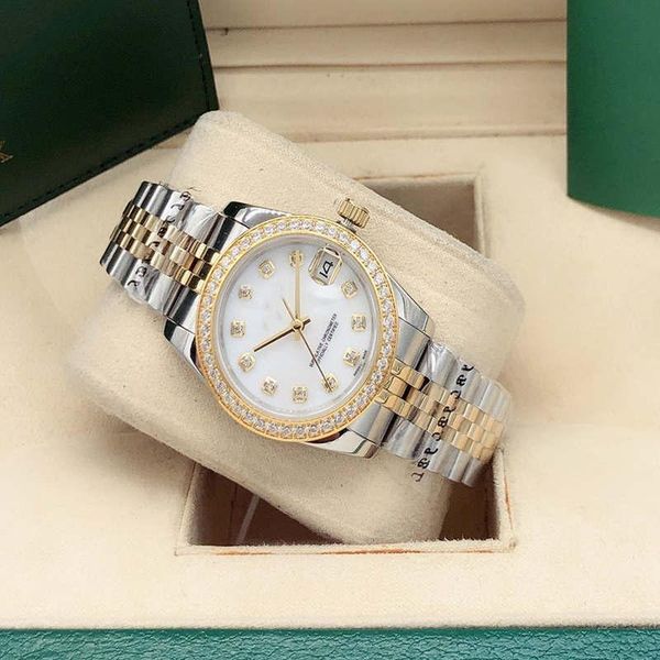 ladies automatic mechanical watch 31mm small round diamond 2813 movement 316 fine steel sports fashion, Slivery;brown
ladies automatic mechanical watch 31mm small round diamond 2813 movement 316 fine steel sports fashion, Slivery;brown