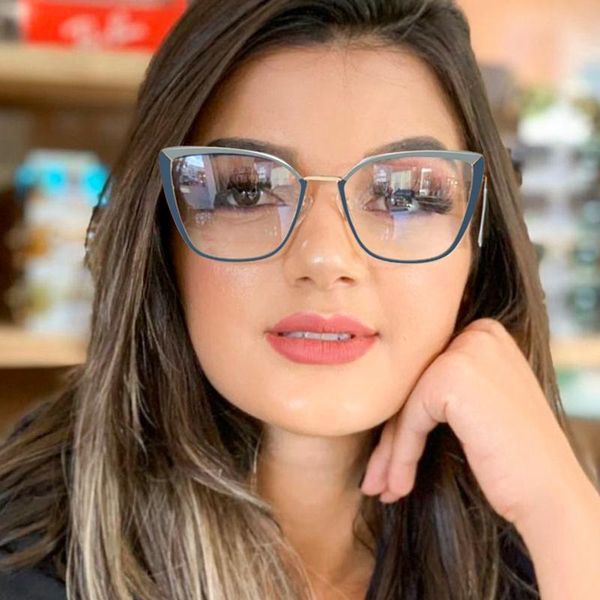 fashion vintage cat eye anti-blue light glasses 2020 luxury computer eyewear women clear lens mens eyeglasses metal frames, White;black
fashion vintage cat eye anti-blue light glasses 2020 luxury computer eyewear women clear lens mens eyeglasses metal frames, White;black