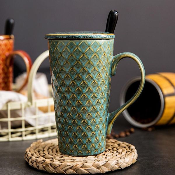 mugs european retro ceramic cup mug with lid spoon personality office large capacity drinking coffee women
mugs european retro ceramic cup mug with lid spoon personality office large capacity drinking coffee women