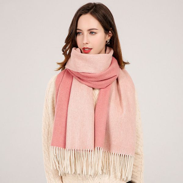 reversible 100% real handkerchief of women 2020 mark echarpe xales and wraps ladies solid 305g winter camel wool scarves 7bj6, Blue;gray
reversible 100% real handkerchief of women 2020 mark echarpe xales and wraps ladies solid 305g winter camel wool scarves 7bj6, Blue;gray