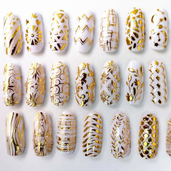 stickers & decals 26pcs metal nail foil self-adhesive sticker glitter gold color geometry flower designs 3d for art decoration, Black
stickers & decals 26pcs metal nail foil self-adhesive sticker glitter gold color geometry flower designs 3d for art decoration, Black