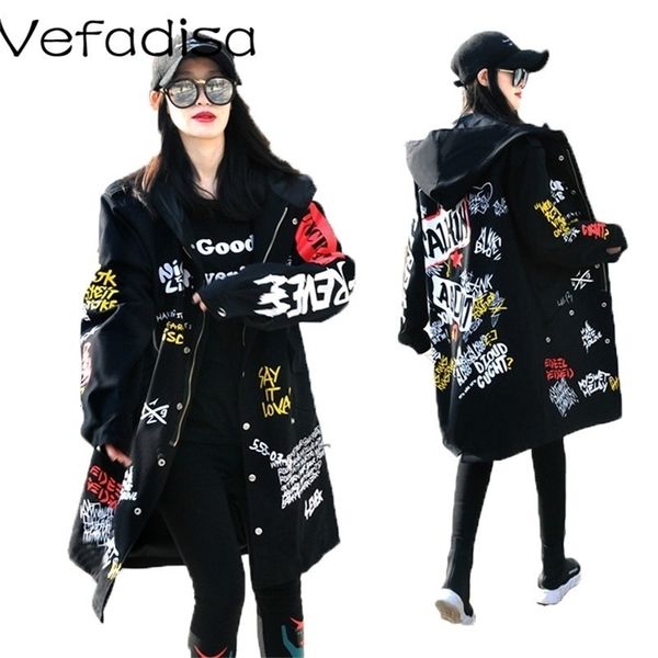 vefadisa women scrawl overcoat autumn and winter long hooded women cotton coat letter printing women jacket dq0287 201217, Black;brown
vefadisa women scrawl overcoat autumn and winter long hooded women cotton coat letter printing women jacket dq0287 201217, Black;brown