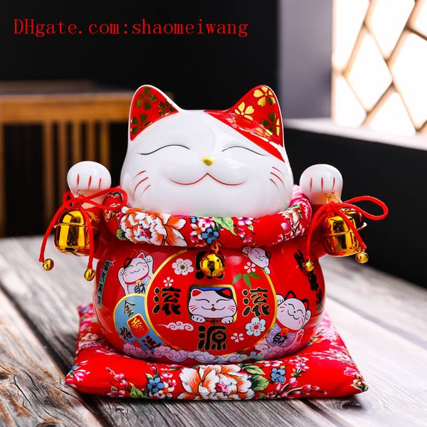 10 inch ceramic japan eight real money lucky cat ceramic ornament cute fat happy maneki neko piggy bank for home decor toy gift d1040, Black
10 inch ceramic japan eight real money lucky cat ceramic ornament cute fat happy maneki neko piggy bank for home decor toy gift d1040, Black