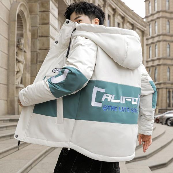 clothes new men's leisure warm handsome male hooded teenagers cotton-padded jacket winter thickening popular logo coat, Black
clothes new men's leisure warm handsome male hooded teenagers cotton-padded jacket winter thickening popular logo coat, Black