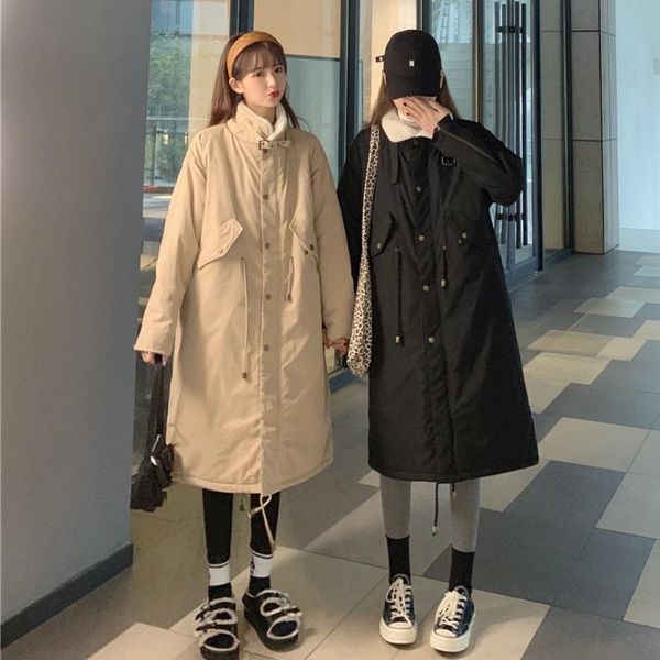 women's down & parkas autumn and winter 2021 korean loose drawstring warm cotton padded clothes, Black
women's down & parkas autumn and winter 2021 korean loose drawstring warm cotton padded clothes, Black