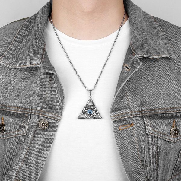 guardian eye triangle long men necklaces pendant chain punk for boyfriend male stainless steel jewelry creativity gift wholesale h wmtcbe, Black
guardian eye triangle long men necklaces pendant chain punk for boyfriend male stainless steel jewelry creativity gift wholesale h wmtcbe, Black
