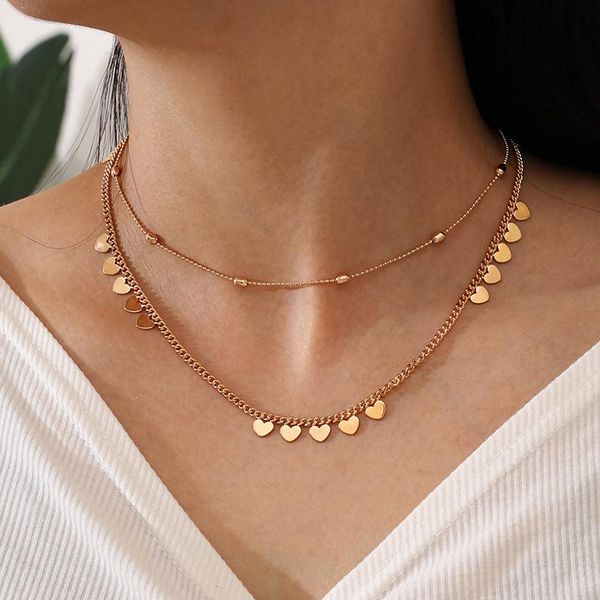 chokers 2pcs/set classic women necklaces set beaded heart tassel pendant clavicle chain gold necklace simple dance party jewelry, Golden;silver
chokers 2pcs/set classic women necklaces set beaded heart tassel pendant clavicle chain gold necklace simple dance party jewelry, Golden;silver