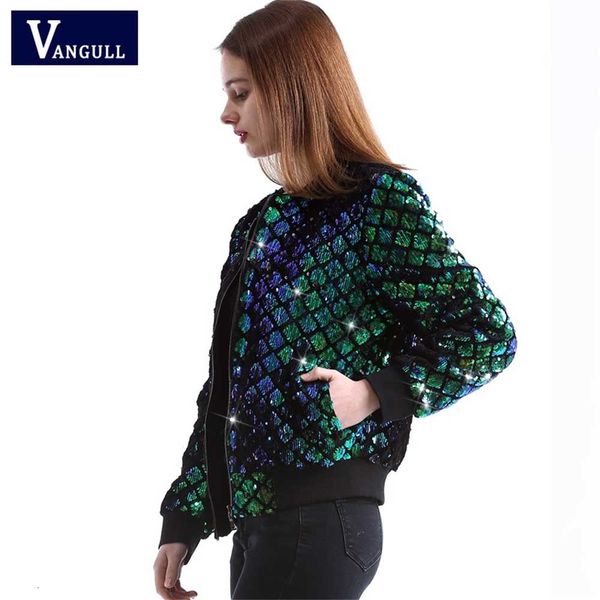 vangull new spring autumn women sequin coat green bomber jacket long sleeve zipper streetwear jacket preppy casual basic coat lj200813, Black;brown
vangull new spring autumn women sequin coat green bomber jacket long sleeve zipper streetwear jacket preppy casual basic coat lj200813, Black;brown