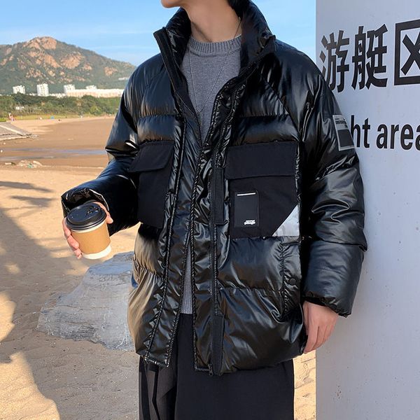 2021 new inverno quente algodo acolchoado gola casaco solto moda reflexiva roupas brilhantes frete f22a, Black
2021 new inverno quente algodo acolchoado gola casaco solto moda reflexiva roupas brilhantes frete f22a, Black