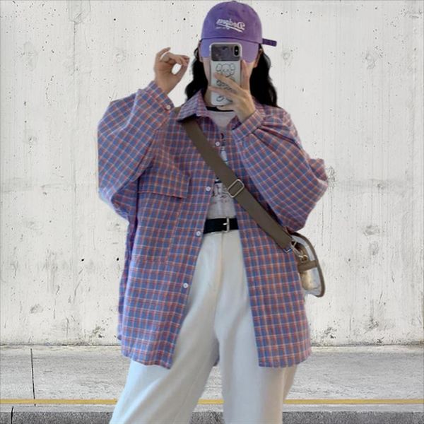 deeptown lattice women blouses fashion autumn plaid women shirts korean style long sleeve shirt loose leisure female clothes, White
deeptown lattice women blouses fashion autumn plaid women shirts korean style long sleeve shirt loose leisure female clothes, White