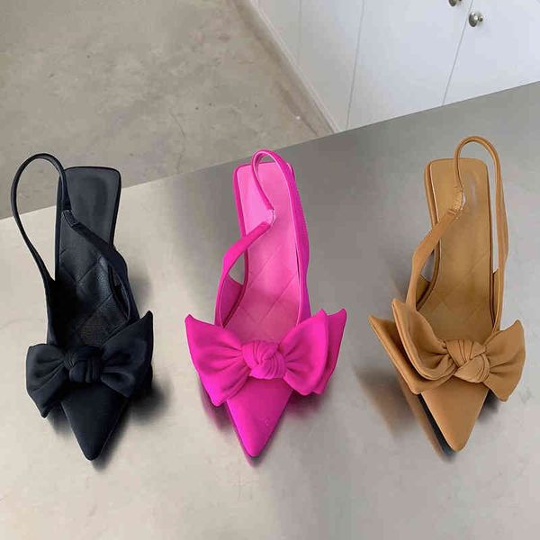 women's sandals, back up, fashion dress shoes, pointed, suitable for the summer of 2022, Black