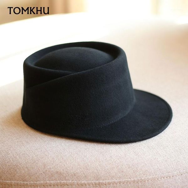 stingy brim hats winter fedora hat for women korean flat navy wool british casual black gray khaki equestrian fashion, Blue;gray
stingy brim hats winter fedora hat for women korean flat navy wool british casual black gray khaki equestrian fashion, Blue;gray