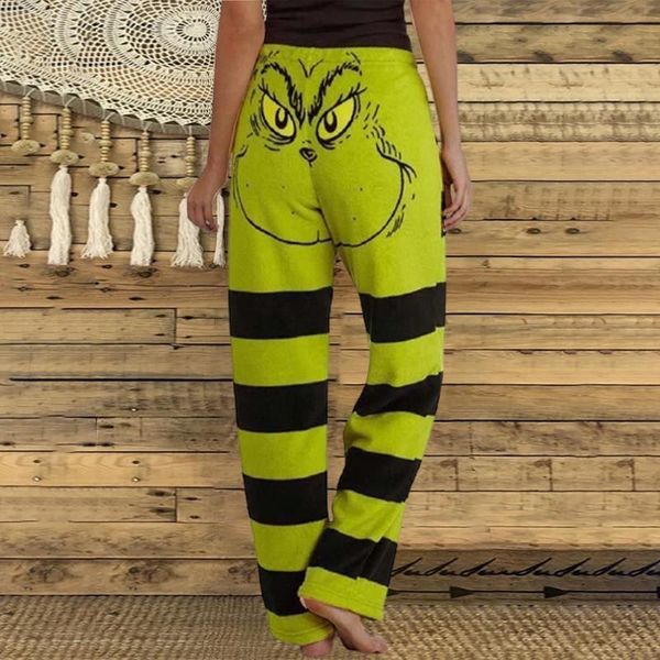 women cloth christmas the grinch print face striped pajama pant comfortable cartoon animal casual pants wide leg, Black;white
women cloth christmas the grinch print face striped pajama pant comfortable cartoon animal casual pants wide leg, Black;white