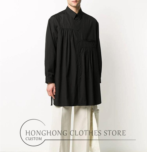 6xl large size shirt 2020 original design super loose and dark pleated men's shirts1, White;black
6xl large size shirt 2020 original design super loose and dark pleated men's shirts1, White;black