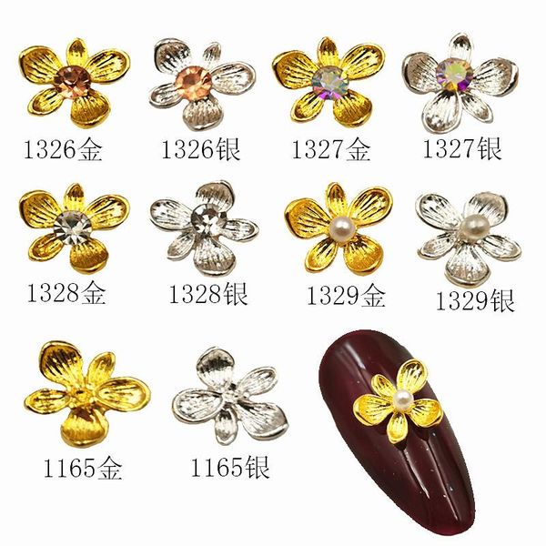 nail art decorations japan metal 8mm five flower cherry blossoms with pearl rhinestones for nails sticker decoration gel tools, Silver;gold
nail art decorations japan metal 8mm five flower cherry blossoms with pearl rhinestones for nails sticker decoration gel tools, Silver;gold