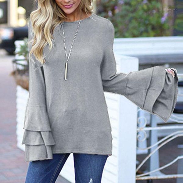 spring blusas 2018 women blouses ladies crew neck long flare sleeve loose blouse casual solid baggy work ruffles shirts1, White
spring blusas 2018 women blouses ladies crew neck long flare sleeve loose blouse casual solid baggy work ruffles shirts1, White