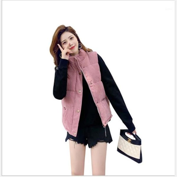 corduroy autumn winter women vest 2019 fashion down cotton waistcoat female stand-collar slim button short vest mujer m0631, Black;white
corduroy autumn winter women vest 2019 fashion down cotton waistcoat female stand-collar slim button short vest mujer m0631, Black;white