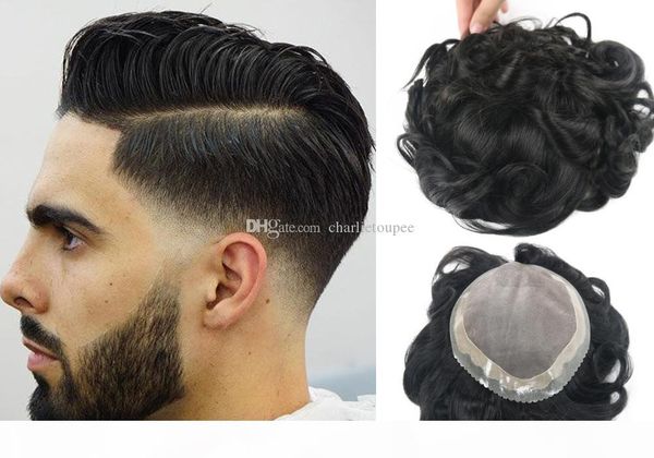 natural 1b color toupee for men thinning hair full french lace men's wig hair pieces brazilian virgin human hair replacem, Black
natural 1b color toupee for men thinning hair full french lace men's wig hair pieces brazilian virgin human hair replacem, Black