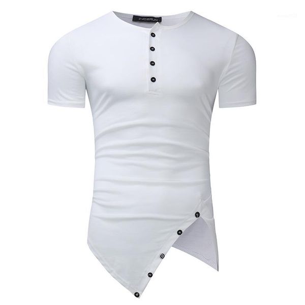 men's t-shirts incerun men cotton t-shirt 2021 short sleeve crew round neck irregular hem long casual henley t shirts male tee 1, White;black
men's t-shirts incerun men cotton t-shirt 2021 short sleeve crew round neck irregular hem long casual henley t shirts male tee 1, White;black