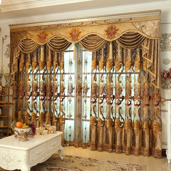 golden luxury blackout curtains for living room flowers embroidery curtains for bedroom windows fabric blinds tulle valance
golden luxury blackout curtains for living room flowers embroidery curtains for bedroom windows fabric blinds tulle valance