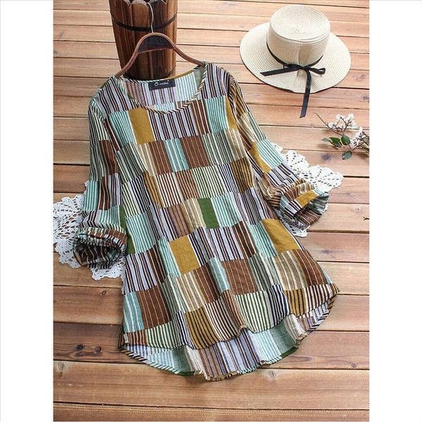 womens long sleeve loose casual round neck color plaid shirt summer fashion shirt plus size l 5xl blue green 2020 trendy, White
womens long sleeve loose casual round neck color plaid shirt summer fashion shirt plus size l 5xl blue green 2020 trendy, White