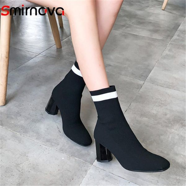 smirnova big size 34-43 fashion sock women boots high heel autumn winter ankle boots popular square toe knitting ladies, Black
smirnova big size 34-43 fashion sock women boots high heel autumn winter ankle boots popular square toe knitting ladies, Black