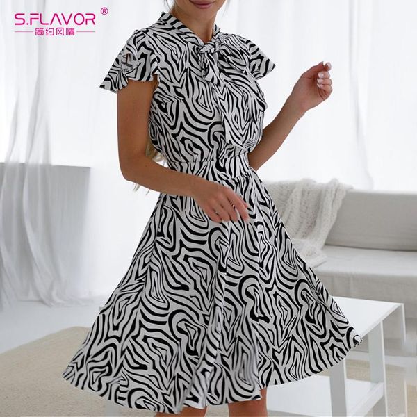 s.flavor print a line knee length dress spring summer women elegant short sleeve bow tie neck party dress casual ladies clothes, Black;gray
s.flavor print a line knee length dress spring summer women elegant short sleeve bow tie neck party dress casual ladies clothes, Black;gray