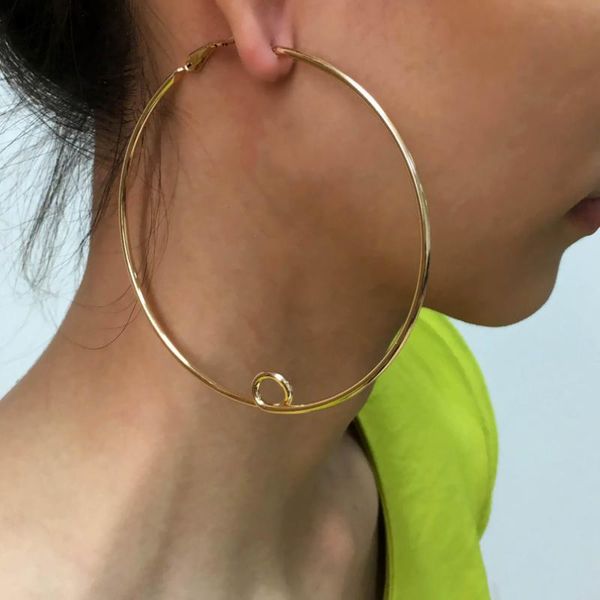 hoop & huggie uken fashion earrings simple style statement jewelry big circle metal for women accessories, Golden;silver
hoop & huggie uken fashion earrings simple style statement jewelry big circle metal for women accessories, Golden;silver