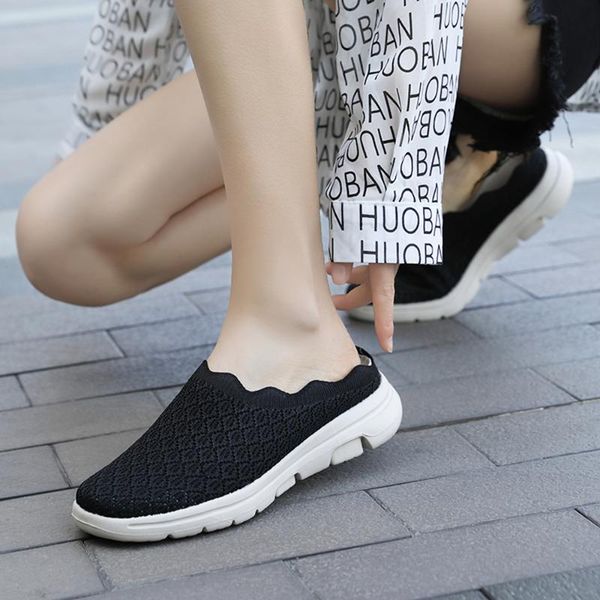 new women flats shoes summer fashion half slippers for females outdoor sneakers breathable mesh casual shoes walking 35-42, Black
new women flats shoes summer fashion half slippers for females outdoor sneakers breathable mesh casual shoes walking 35-42, Black