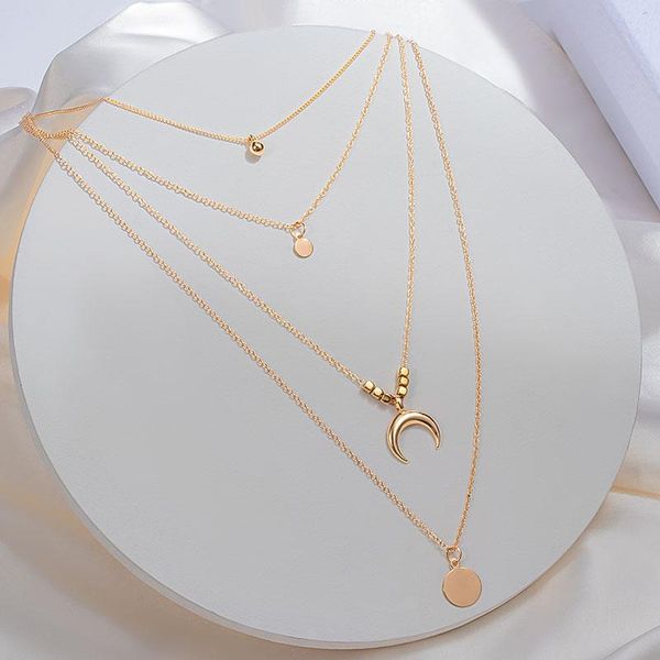 chains bohemian multilayer gold pendant necklace for women bead punk moon choker necklaces 2021 fashion jewelry party gift, Silver
chains bohemian multilayer gold pendant necklace for women bead punk moon choker necklaces 2021 fashion jewelry party gift, Silver