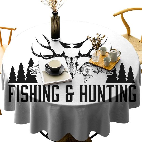 waterproof/oil proof /stain resistant round table cover hunting and fishing vintage emblem design antler horns mallard pine tree
waterproof/oil proof /stain resistant round table cover hunting and fishing vintage emblem design antler horns mallard pine tree