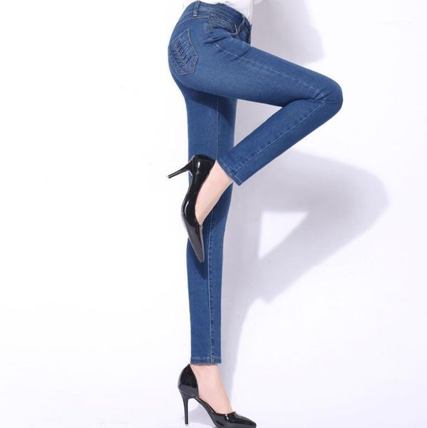 women's jeans mom high waist vintage stretch denim pants for women classic slim fit skinny pencil trousers female large size 20211, Blue
women's jeans mom high waist vintage stretch denim pants for women classic slim fit skinny pencil trousers female large size 20211, Blue
